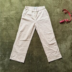 Striped Beige and White Pants